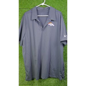 Nike Dri-Fit Denver Broncos Dark Gray Polo - Mens Size XXL